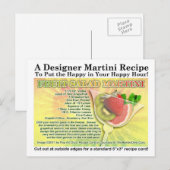 Fruitsalade Spring Martini Recept Briefkaart (Voorkant / Achterkant)