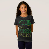 FRUITSALADE YUMMY NEON Groen Geel T-shirt (Voorkant volledig)