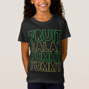 FRUITSALADE YUMMY NEON Groen Geel T-shirt