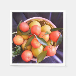 Fruitschaal sinaasappels afbeelding origineel servet