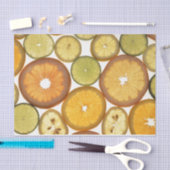 Fruitschijfjes citrus oranje citroen limoen tissuepapier (Craft)