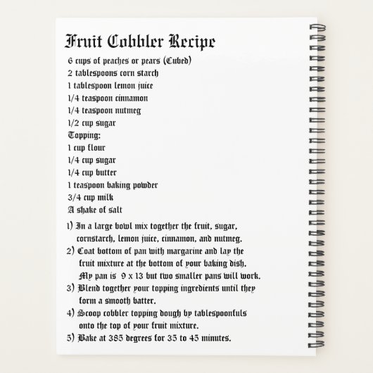 fruitschobblerkalender planner (Achterkant)