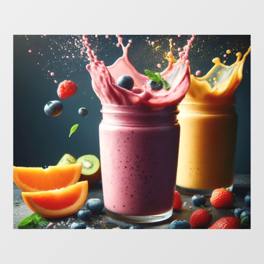 Fruitsmoothies Raamsticker (Vel)