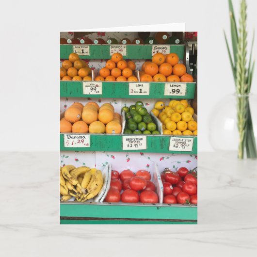 Fruitstandaard, Columbus Avenue, New York City, NY Kaart (Voorkant)