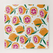 Fruitstempel gestructureerd naadloos patroon legpuzzel (Horizontaal)