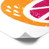 Fruitstempel gestructureerd naadloos patroon poster (Hoek)