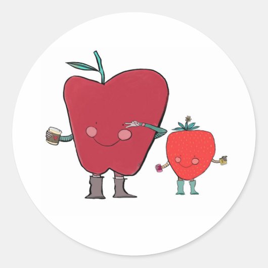 Fruitstickers Ronde Sticker (Voorkant)
