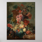 Fruitstuk van Jan van Huysum Poster (Voorkant)