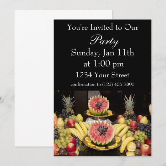 Fruittafel Kaart (Voorkant / Achterkant)