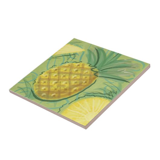 Fruittegel: ananas tegeltje (Zijkant)