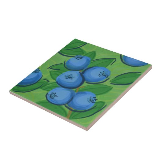 Fruittegel: Blauwbes Tegeltje (Zijkant)