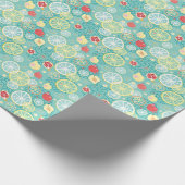 Fruittextuur, levendige achtergrond. cadeaupapier (Hoek)