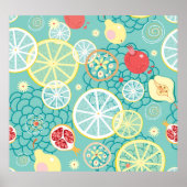 Fruittextuur, levendige achtergrond. poster (Voorkant)