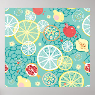 Fruittextuur, levendige achtergrond. poster