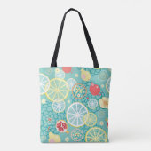 Fruittextuur, levendige achtergrond. tote bag (Achterkant)