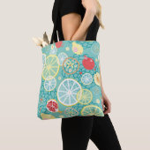 Fruittextuur, levendige achtergrond. tote bag (Dichtbij)