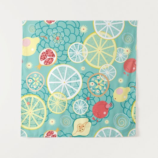 Fruittextuur, levendige achtergrond. wandkleed (Voorkant (horizontaal))