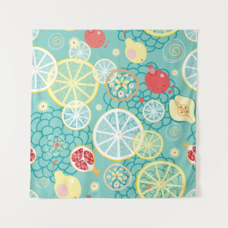 Fruittextuur, levendige achtergrond. wandkleed