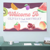 Fruitthema 2e verjaardag spandoek (Beurs)