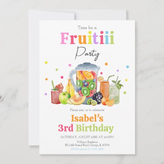 Fruitti Verjaardag Kaart (Voorkant)