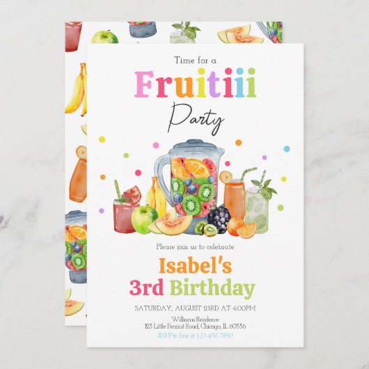 Fruitti Verjaardag Kaart (Voorkant / Achterkant)