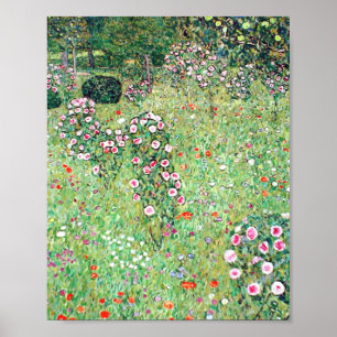 fruittuin met Rozen van Gustav Klimt Poster