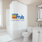 fruittypografie douchegordijn (In situ)