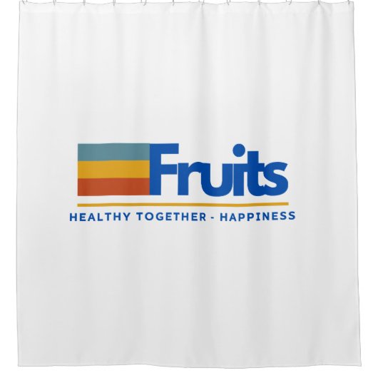 fruittypografie douchegordijn (Voorkant)