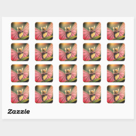 Fruitvleermuis baby vierkante sticker