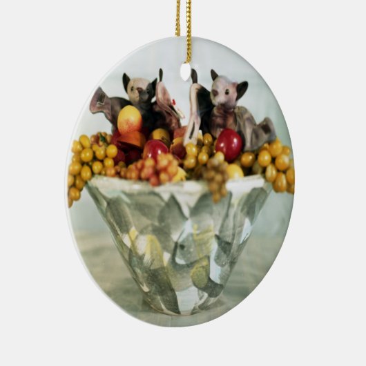 fruitvleermuis keramisch ornament (Rechts)