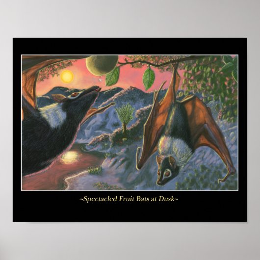 Fruitvleermuizen in Denemarken Poster (Voorkant)