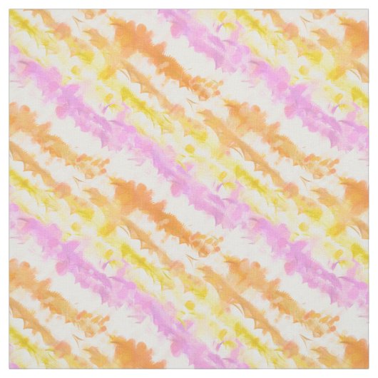 Fruity Abstract Pastel Waterverf Wash Stripes Stof (Swatch)