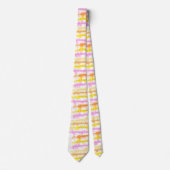 Fruity Abstract Pastel Waterverf Wash Stripes Stropdas (Voorkant)