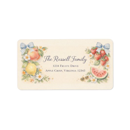 Fruity Address Label (Voorkant)