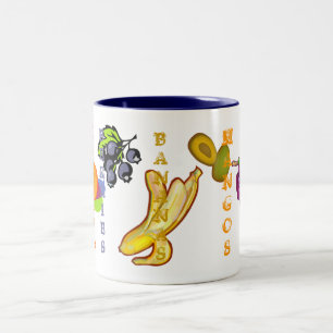 Fruity Bananas Tweekleurige Koffiemok