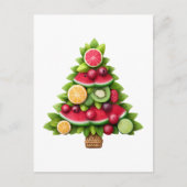 Fruity Christmas Tree Healthy Holiday Design Briefkaart (Voorkant)