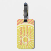 Fruity Citrus Monogram en naam Bagagelabel (Achterkant verticaal)