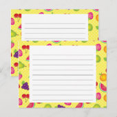 Fruity Cute Recipcard Briefkaart (Voorkant / Achterkant)