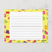 Fruity Cute Recipcard Briefkaart (Achterkant)