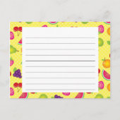 Fruity Cute Recipcard Briefkaart (Voorkant)