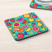 Fruity Delight-patroon Bier Onderzetter (Linkerzijde)