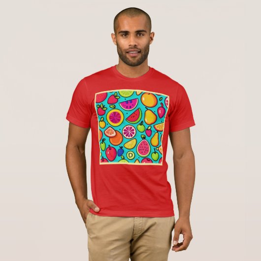 Fruity Delight-patroon T-shirt (Voorkant volledig)
