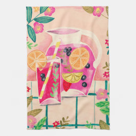 Fruity drank tuin bloemen theedoek