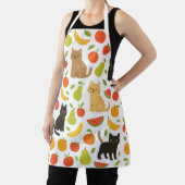 Fruity Feline Kitchen Apron: Cute Cats and Fruit  Schort (Insitu)