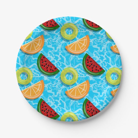 Fruity Floaties Papieren Bordje (Voorkant)