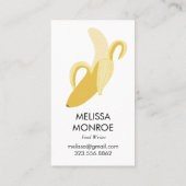 FRUITY FUN: banaan geïllustreerd Visitekaartje (Achterkant)