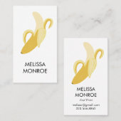 FRUITY FUN: banaan geïllustreerd Visitekaartje (Voorkant / Achterkant)