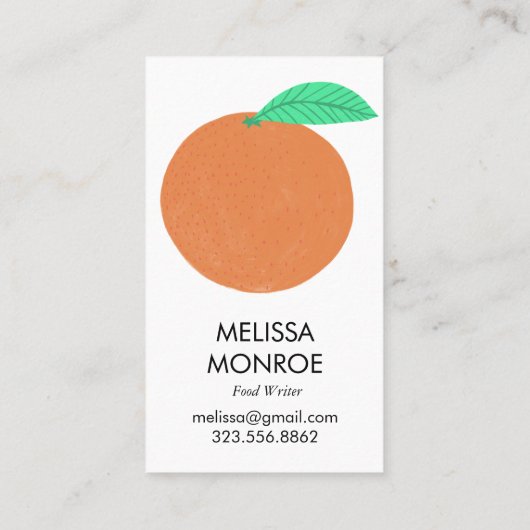 FRUITY FUN: citroenen geïllustreerd Visitekaartje (Achterkant)