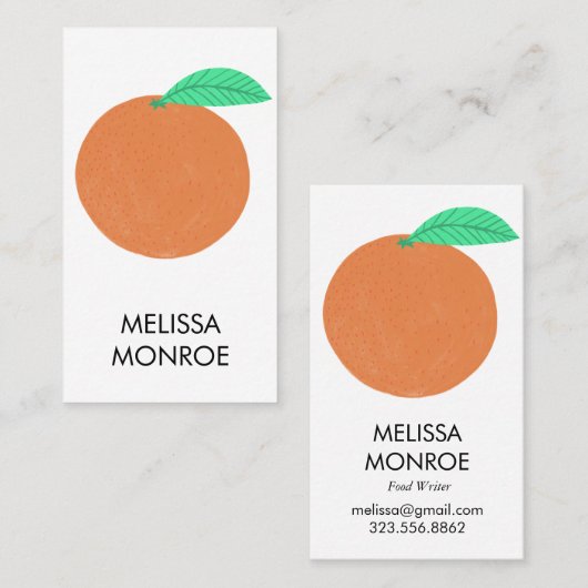 FRUITY FUN: citroenen geïllustreerd Visitekaartje (Voorkant / Achterkant)