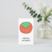 FRUITY FUN: geïllustreerde persimmons Visitekaartje (Staand voorkant)